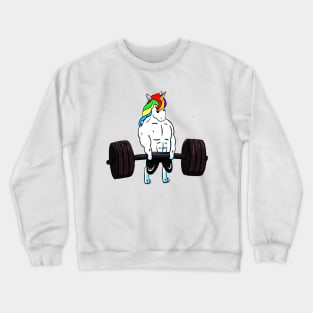 Unicorn Weightlifter Crewneck Sweatshirt